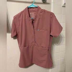 Figs scrub top, chalk pink size XS unique style!!